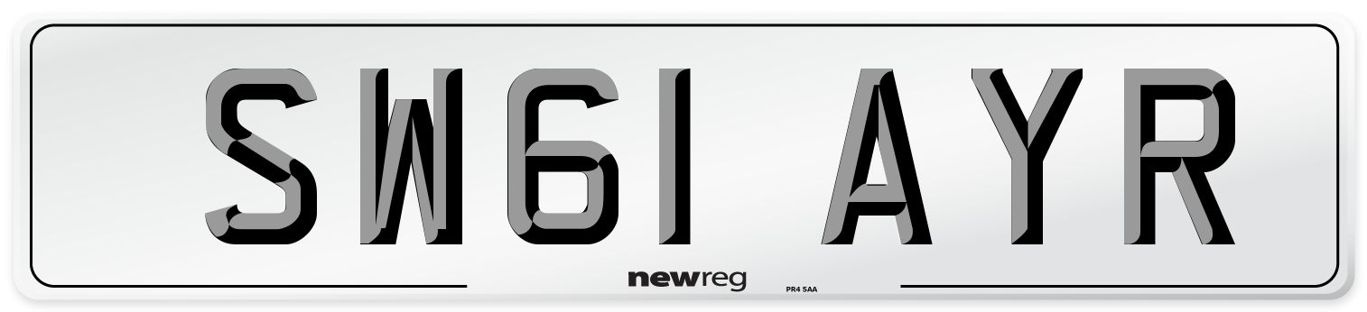 SW61 AYR Number Plate from New Reg
